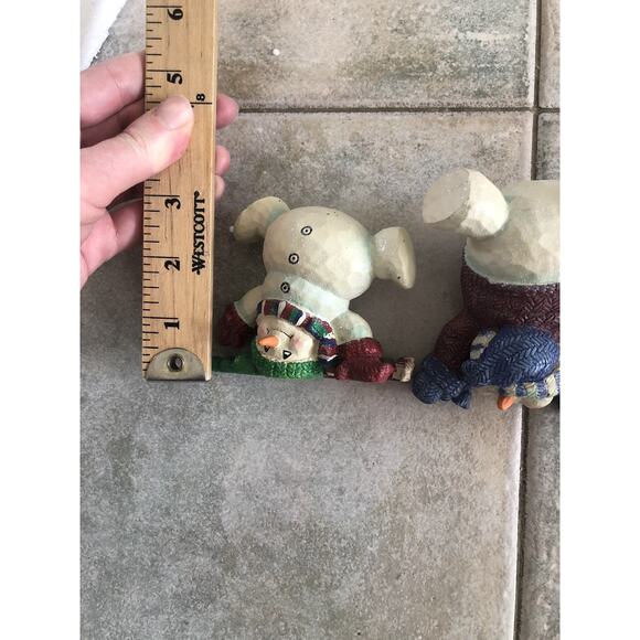 Terry's Village Silly Snowmen Shelf Sitters Christmas Decor Set Of 3 With Box - Picture 6 of 8